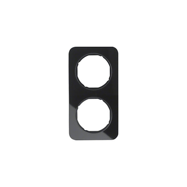 Hager/Berk Rahmen Glas/sw 2fach 10122116